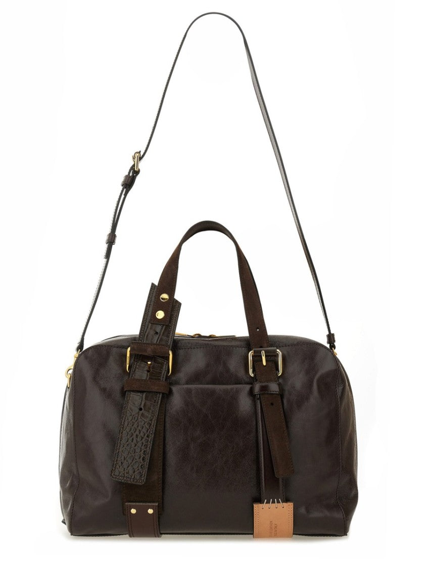 Moschino Structured Leather Handbag