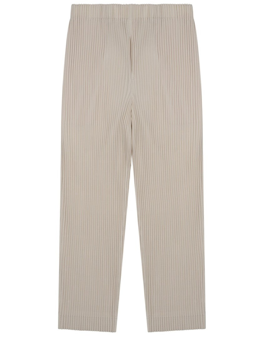 Homme Plissé Issey Miyake Pleated Straight-Leg Mid-Rise Trousers Pants