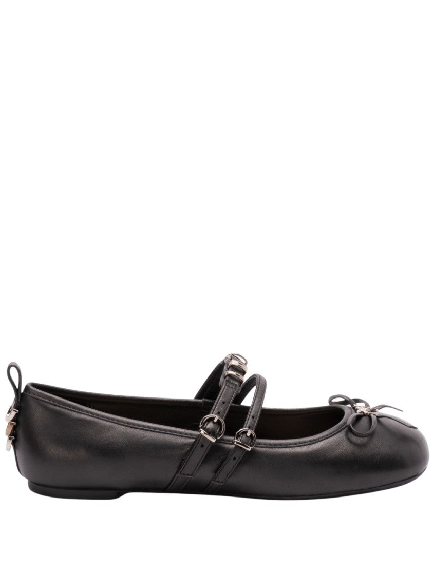 Pinko Black Rounded Toe Flats