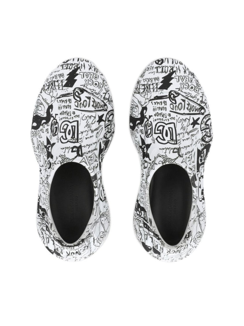 Dolce & Gabbana Toy Graffiti-Print Logo Sneakers