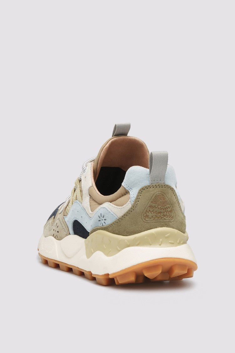 Flower Mountain Layered Sneakers With Textured Sole And Perforated Upper