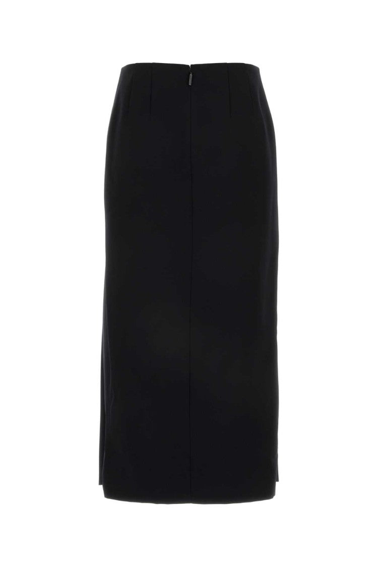 Valentino Garavani Black Wool Skirt