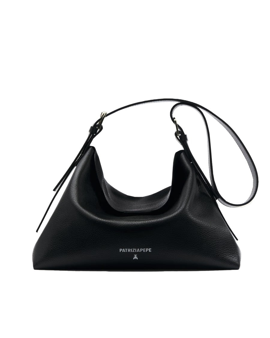 Patrizia Pepe Never Complete Black Shoulder Bag