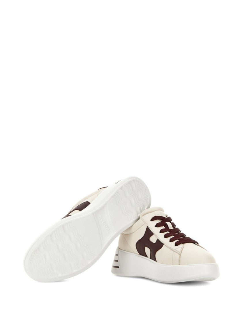 Hogan Low-Top Ivory Sneakers With Suede Logo