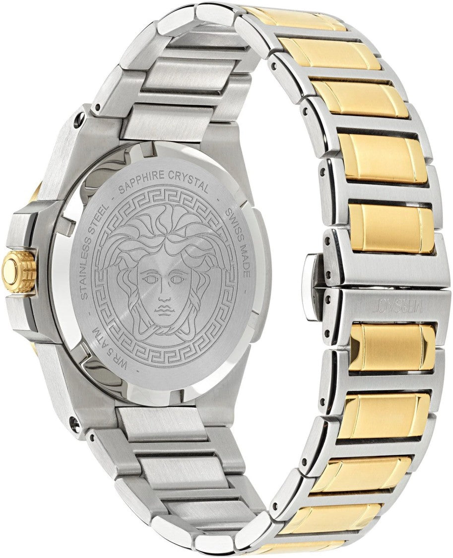 Versace Greca Logo 38Mm Women's Analog Watch With Blue Leather Strap