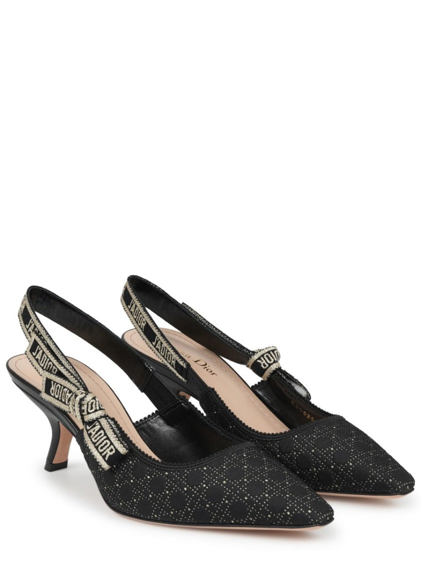 Dior Multicolor Kitten Heel Slingback Pumps