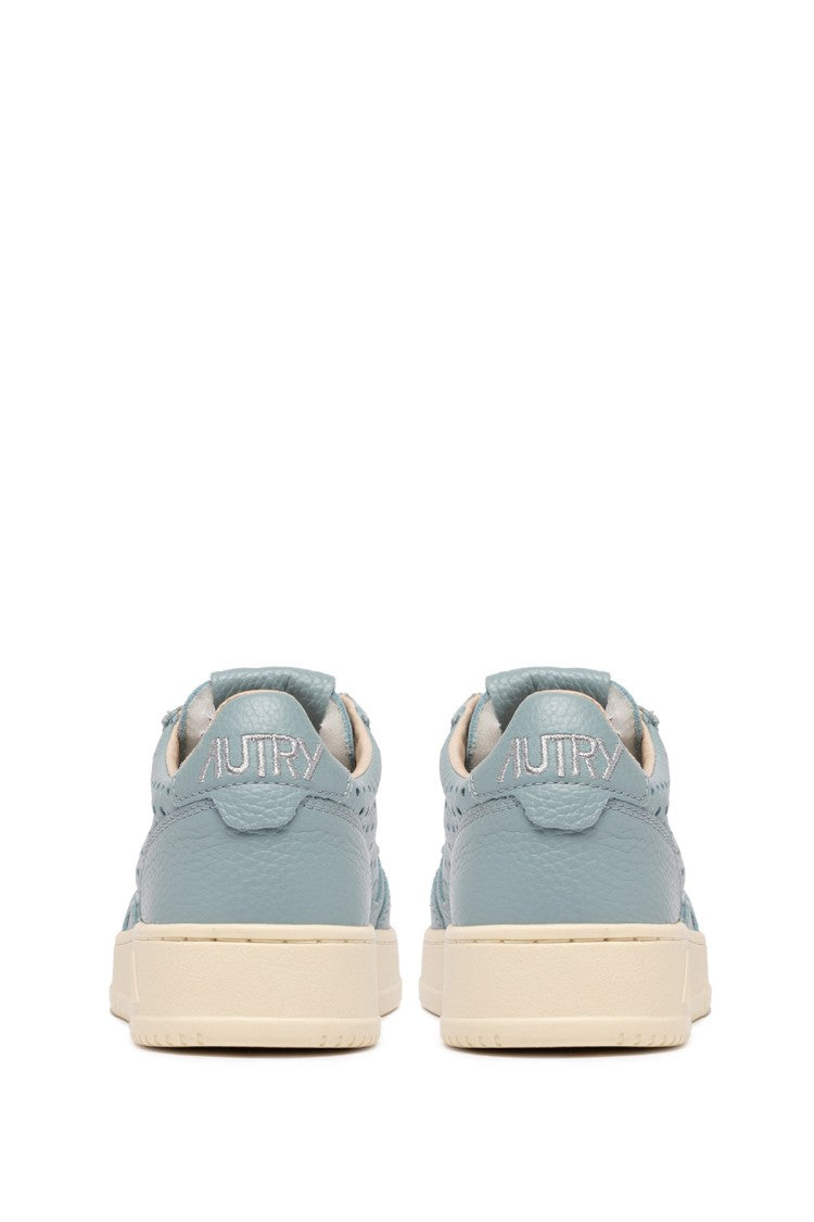 Autry Blue Medalist Perforated Leather Sneakers