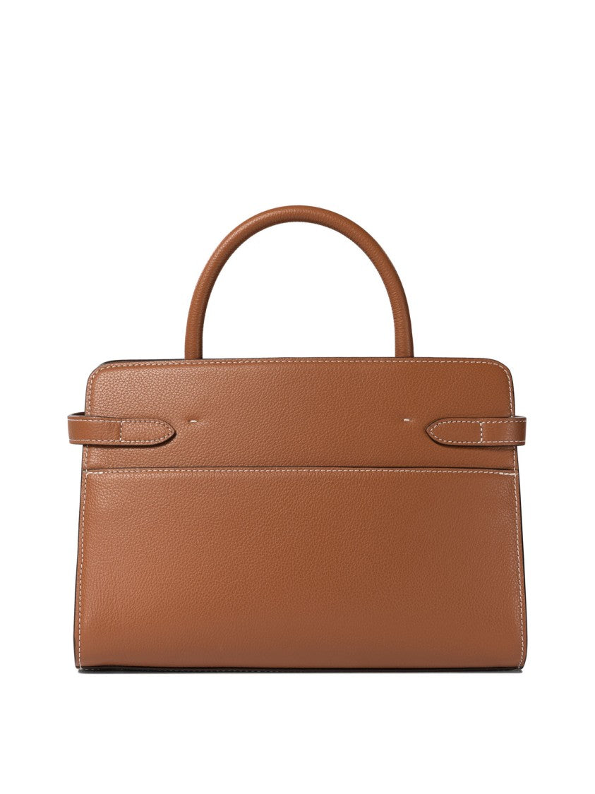 Le Tanneur Textured Leather Handbag With Detachable Shoulder Strap