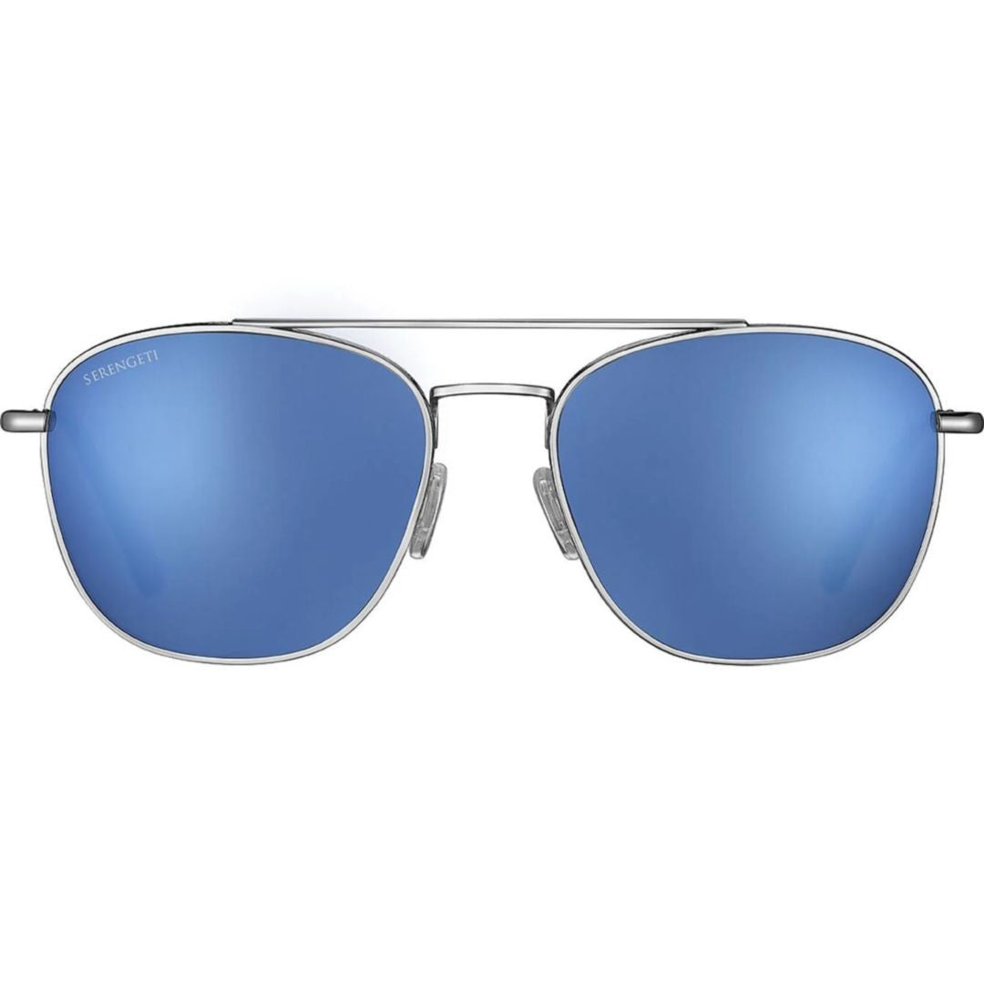 Serengeti Carroll Large Large Aviator-Style Sunglasses With Reflective Blue Lenses