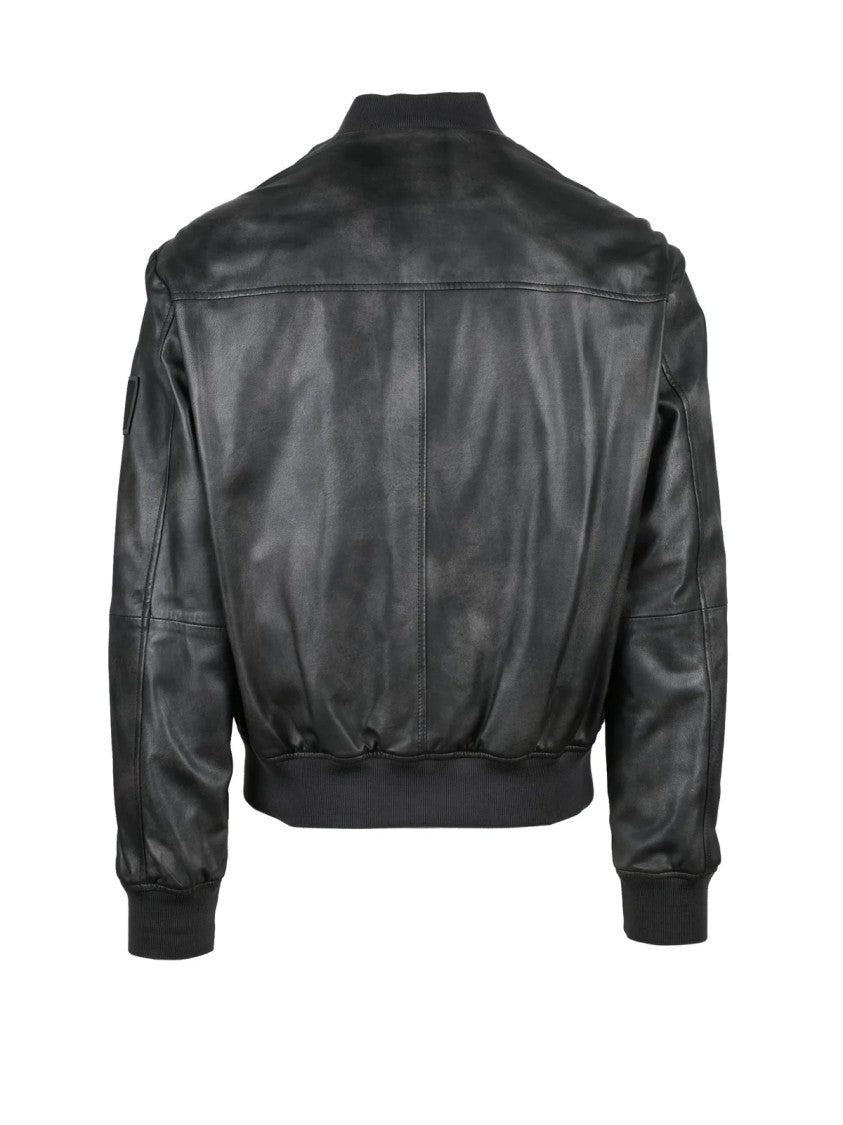 Dekker Ourgan Leather Jacket With Zip Closure And Lined Interior