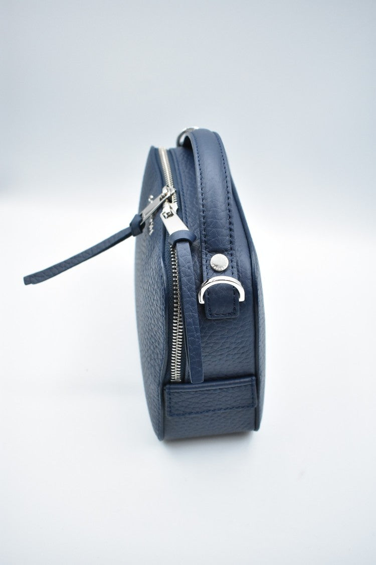 Orciani Structured Blue Handbag With Textured Finish