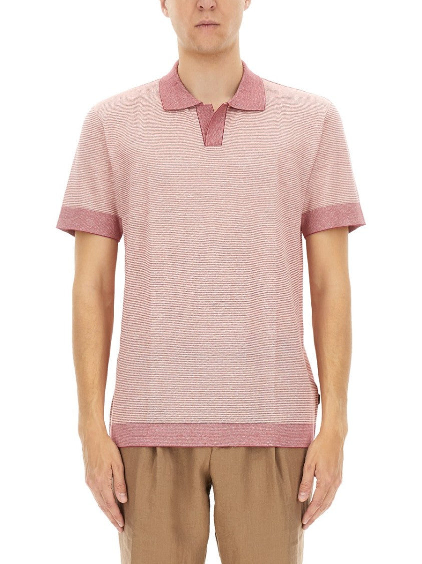Boss Camel Textured Polo Shirt