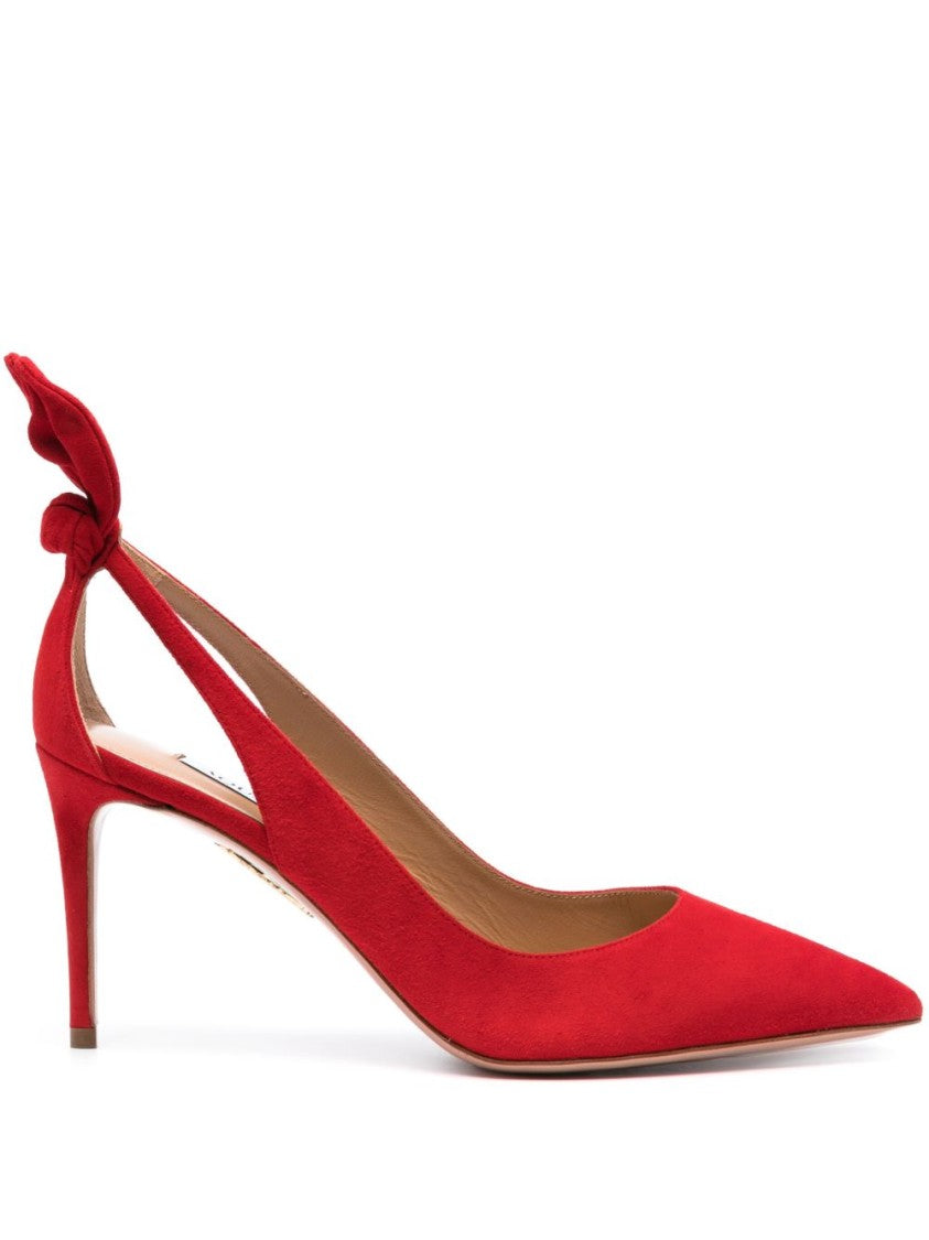 Aquazzura Bright Red Cut Out Stiletto Pumps