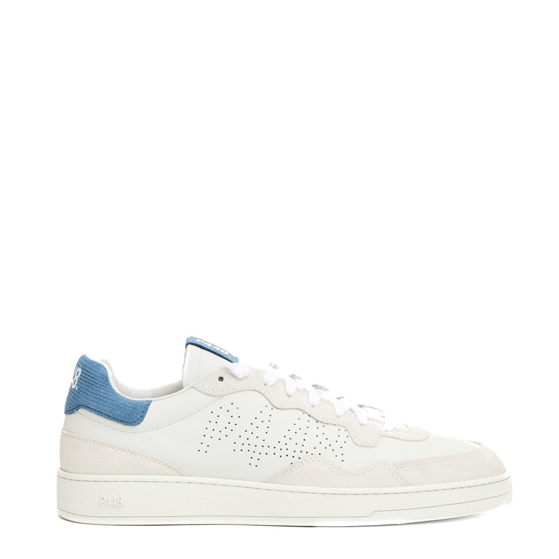 P448 White Leather And Suede Sneakers