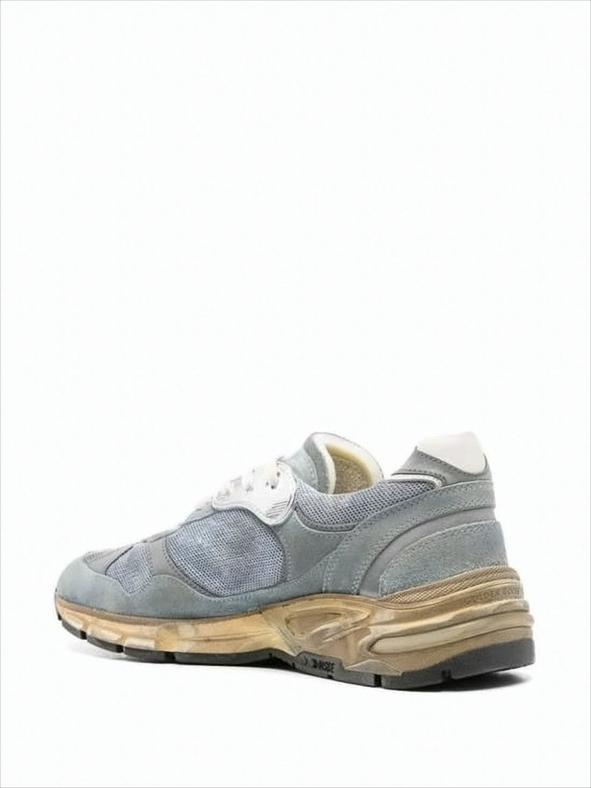 Golden Goose Low-Top Suede And Mesh Sneakers With Distressed Sole