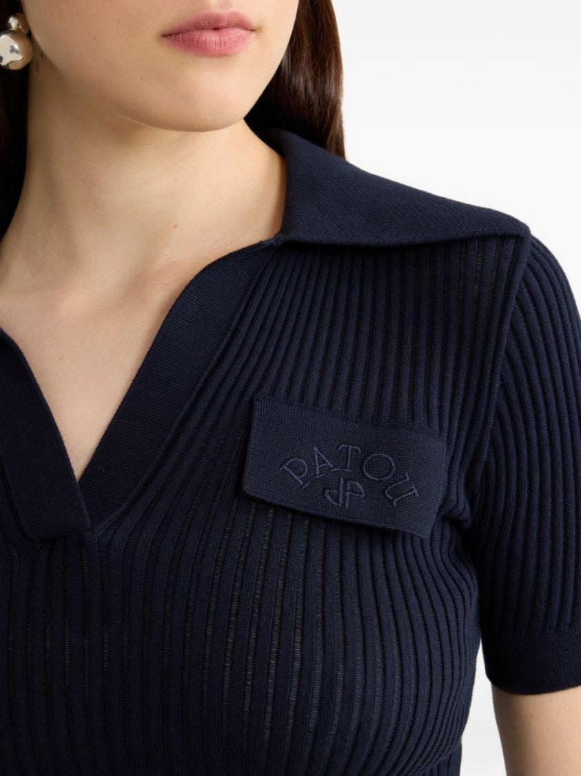 Patou Silk And Nylon Blend Crew Neck Sweater