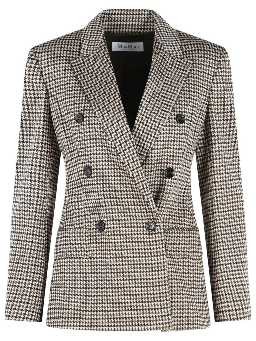Max Mara 'Eccelso' Blazer In Viscose And Black Virgin Wool