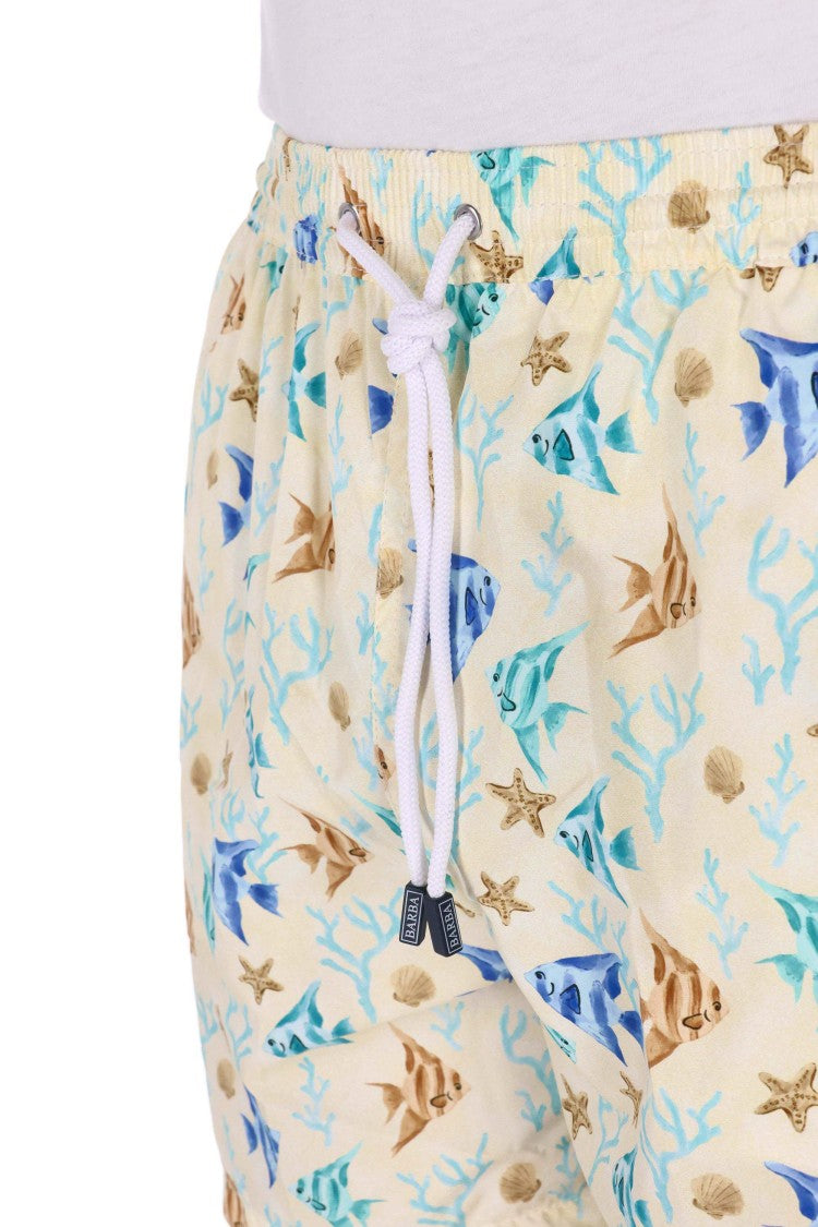 Barba Quick-Dry Fish Print Swim Shorts