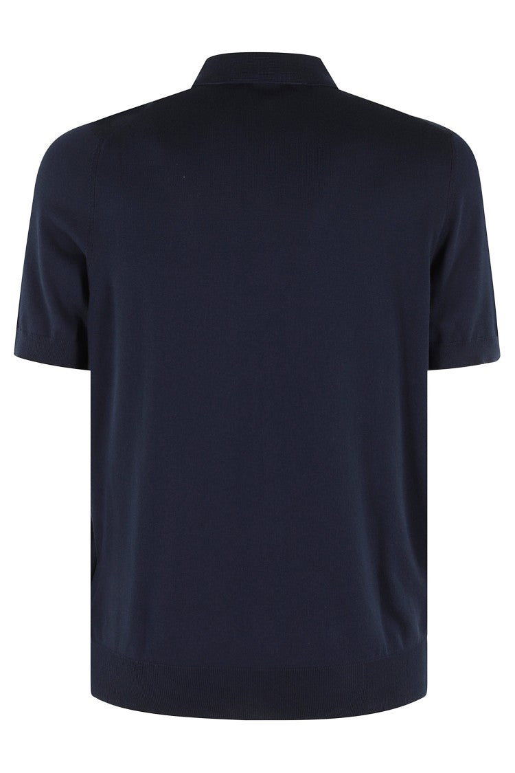 Fay Cotton Knit Polo Shirt