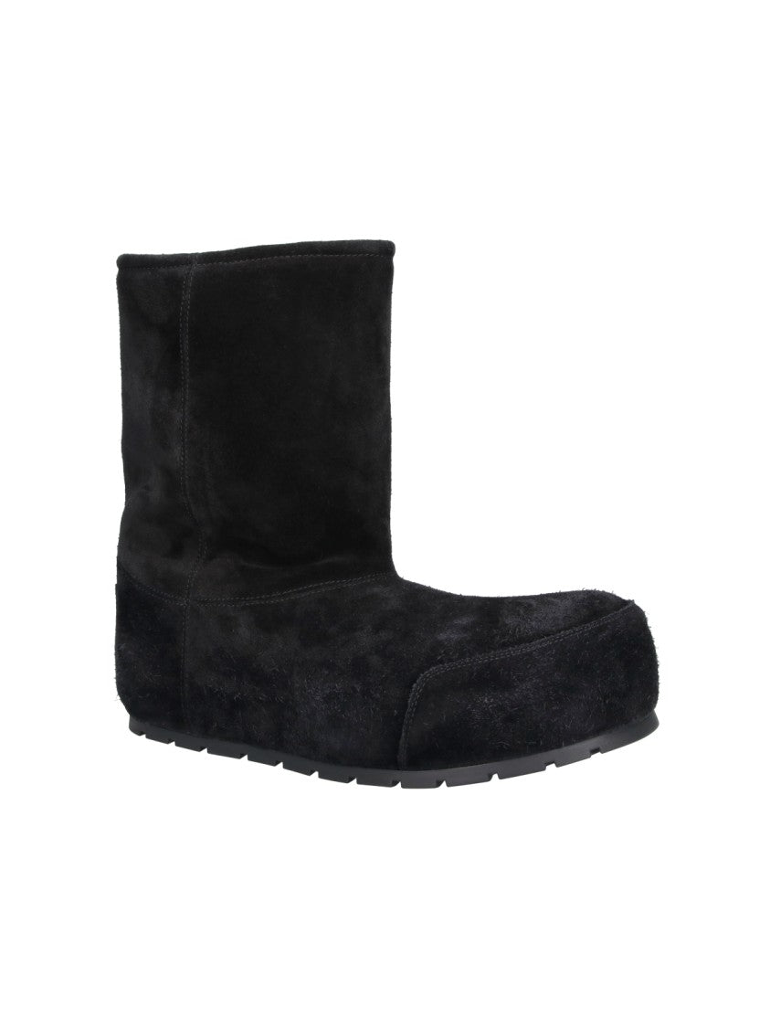 Balenciaga Black Distressed Dumbo Suede Ankle Boots
