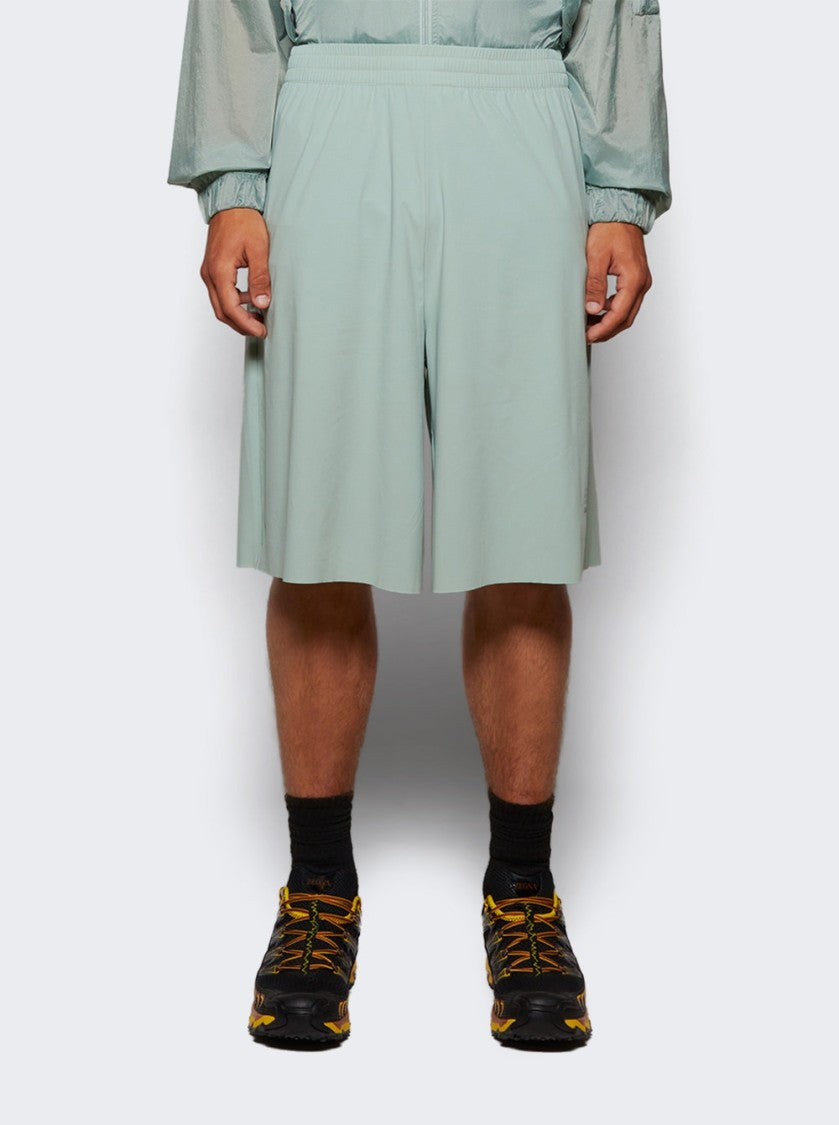 Mm6 By Maison Margiela Regular Fit Jadeite Sports Shorts With White Stitch Detail