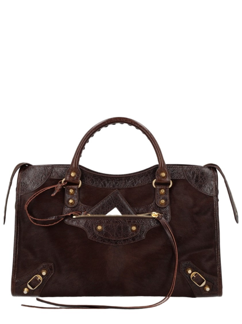 Balenciaga Brown Leather Rectangular Handbag