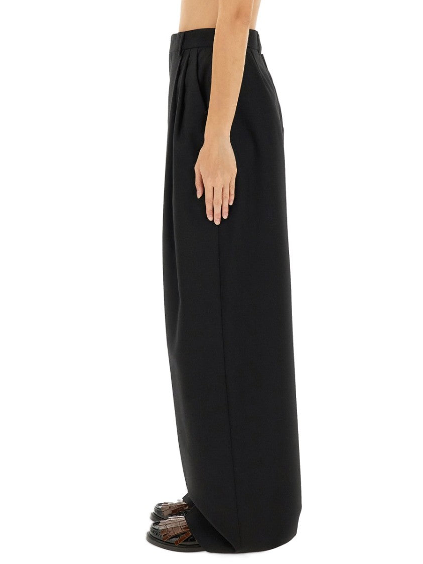 Moschino Tailored Wide-Leg Pants With Pleated Front