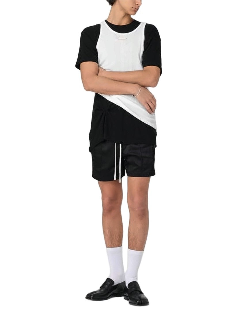 Maison Margiela Loose-Fitting Black T-Shirt With Subtle Stitched Detail