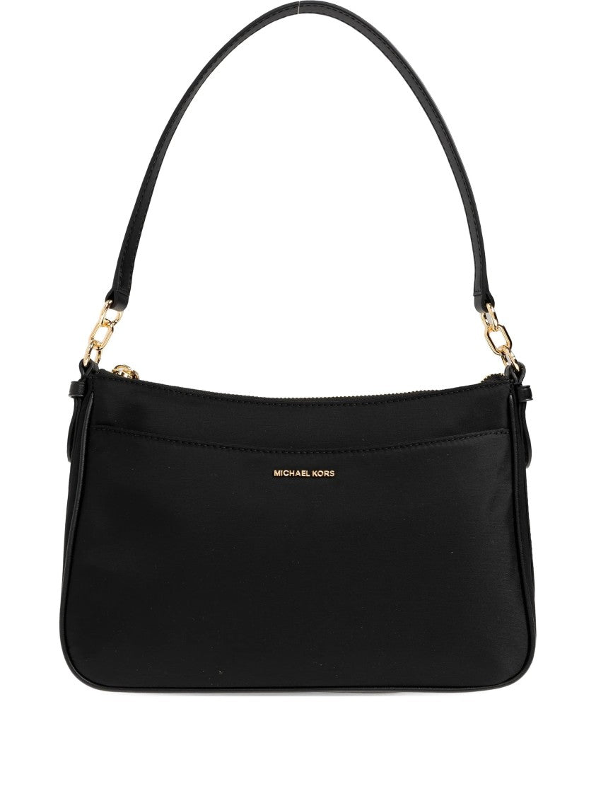 Michael Kors Black Pochette Rectangular Smooth Leather Bag