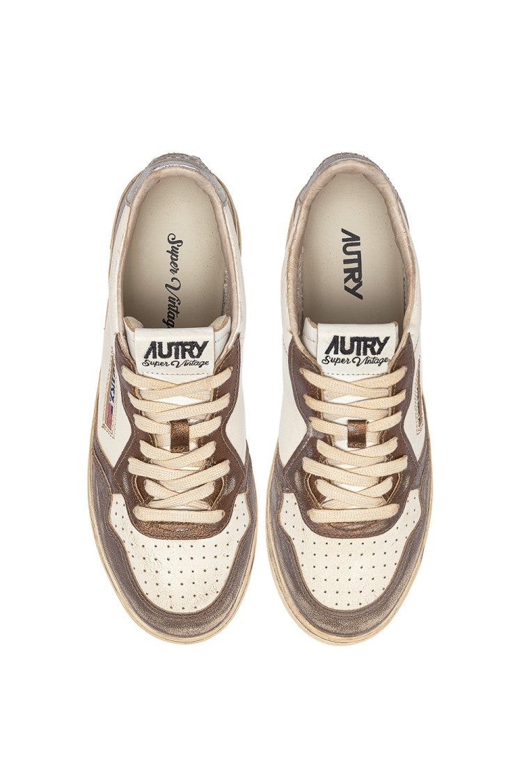 Autry Supervintage Women’S Sneakers In Antiqued Leather