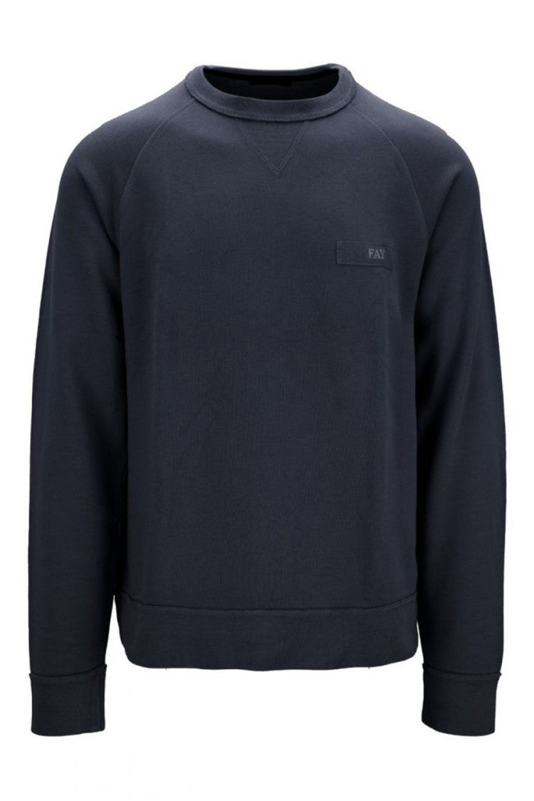 Fay Blue Wool-Blend Sweater
