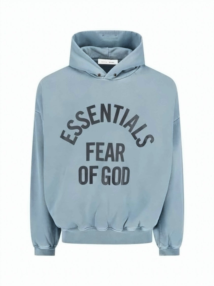 Fear Of God Relaxed-Fit Cropped Hoodie With Bold Front Print