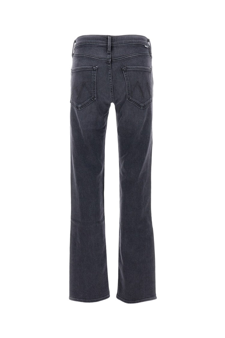 Mother Straight Leg Faded Black Jeans