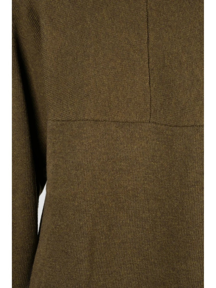 Stefano Mortari Asymmetrical High-Neck Wool Sweater