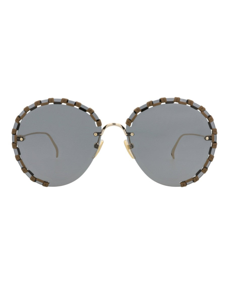 Chloé Round-Frame Metal Sunglasses