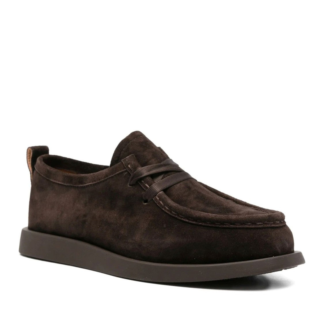 Sergio Moretti Brown Suede Leather Sneakers