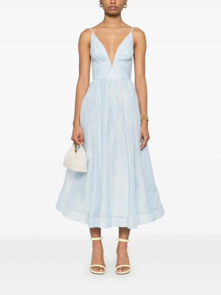Zimmermann Illuminate V-Neck Midi Dress