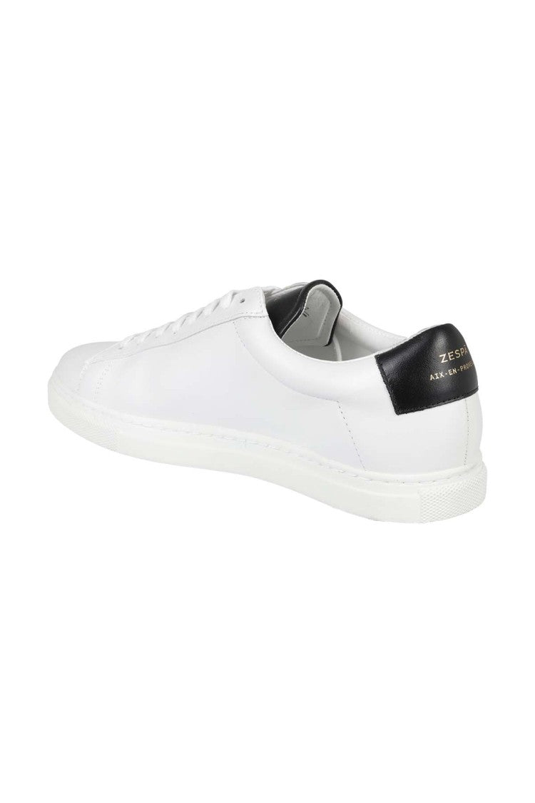 Zespa` Nappa Leather Sneakers With Black Accents