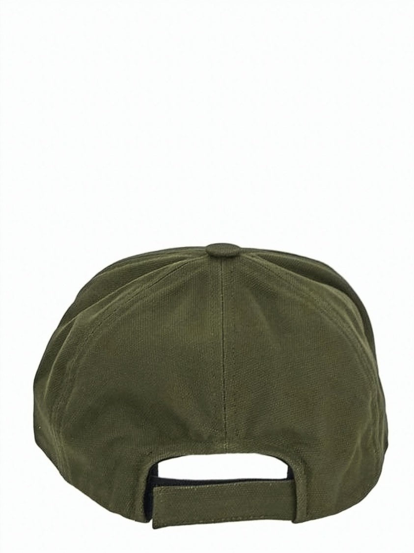 Isabel Marant Olive Green Structured Cotton Baseball Cap