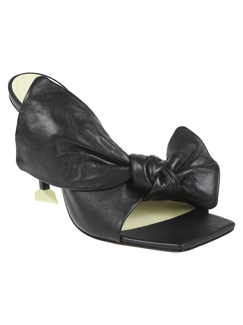Givenchy Open Toe Sandals With Oversized Bow Detail
