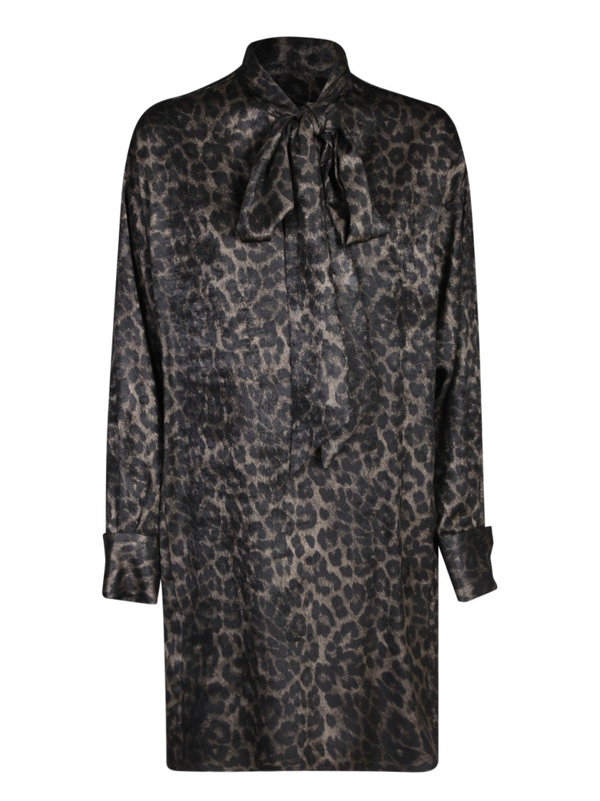 Blanca Vita Acorus Leopard-Print Mini Dress