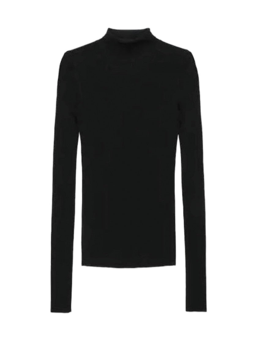 Bottega Veneta Long-Sleeved Fitted Sweater With High Neckline