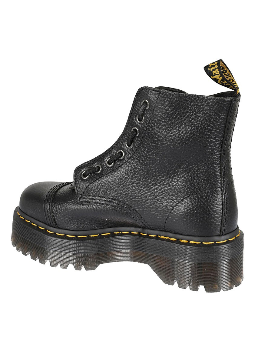 Dr. Martens Black Leather Platform Boots