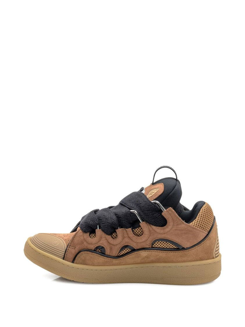 Lanvin Brown Curb Sneakers Calf Leather Sneakers