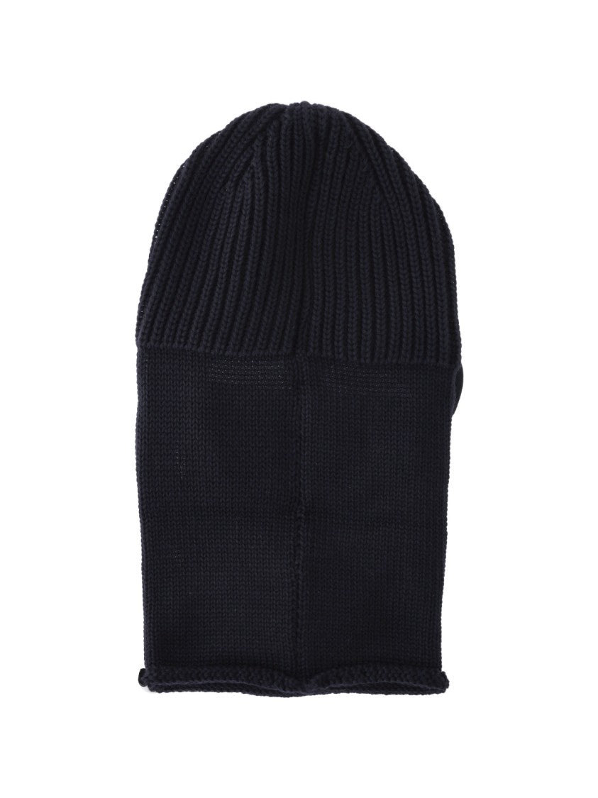 C.P. Company Navy Blue Goggle Knit Wool Balaclava