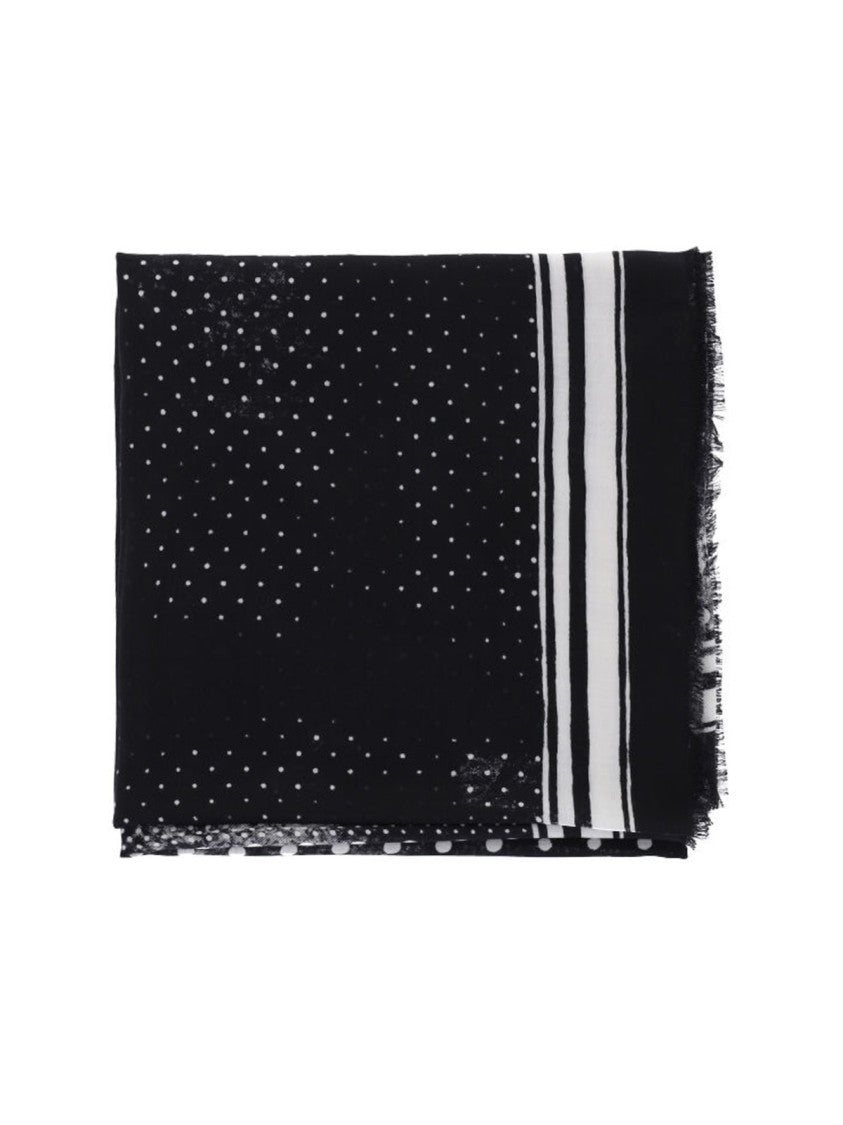 Destin Jil Quadra Polka Dot Scarf – Black