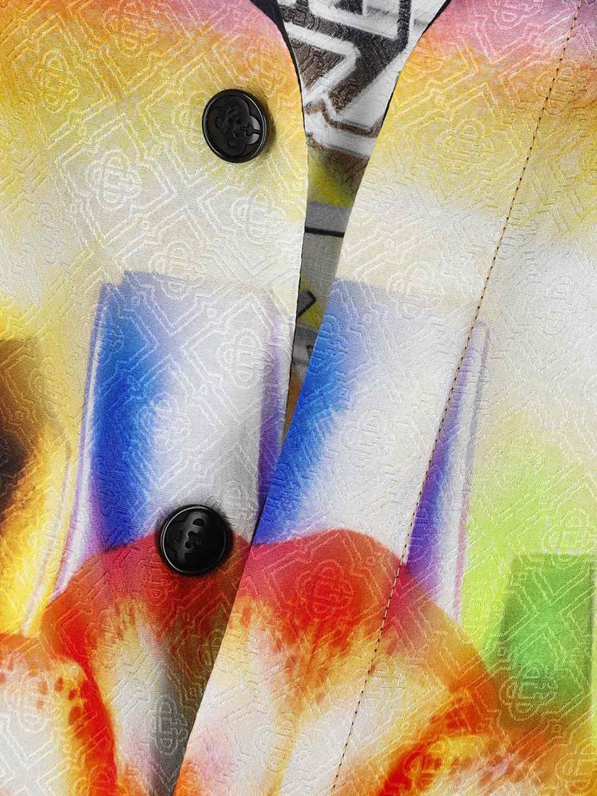 Casablanca Vibrant Multicolour Casual Shirt With Classic Collar