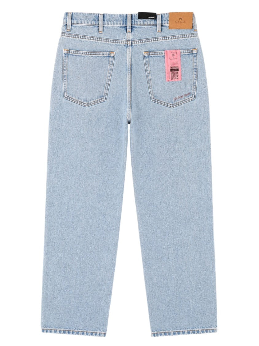 Ps Paul Smith Light-Wash Relaxed Fit Organic Cotton Jeans