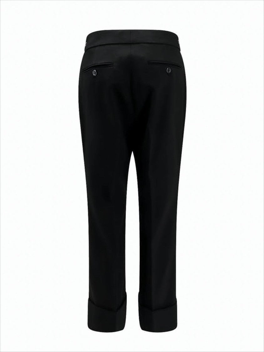 Gucci Tailored Black Straight Pants With Design