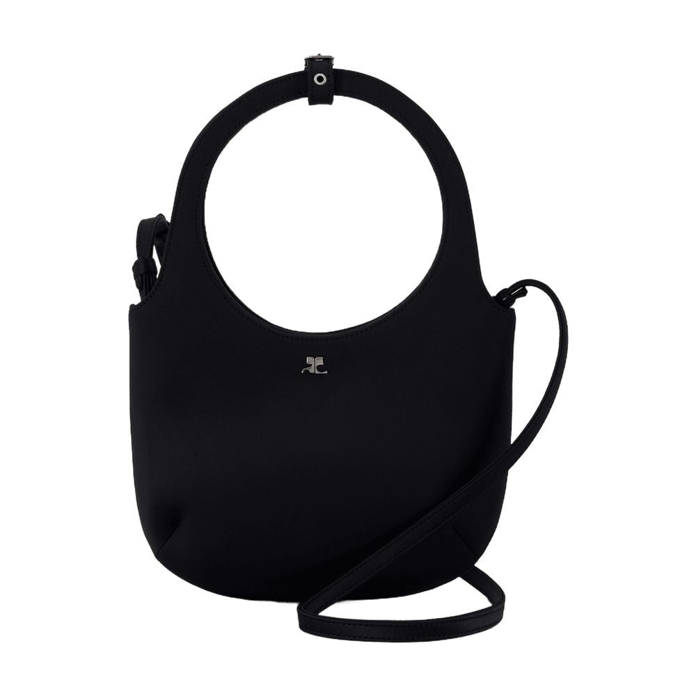 Courrèges Holy Shoulder Bag - Satin - Black